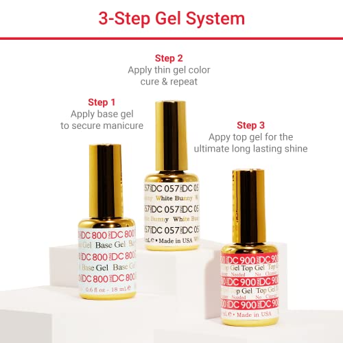 DND DC Gel Polish Set, Pink Collection, UV/LED Gel Polish and Air Dry Nail Lacquer, Matching Chip-Free Polish Duo, 131 White Magenta, 0.5 Fl Oz