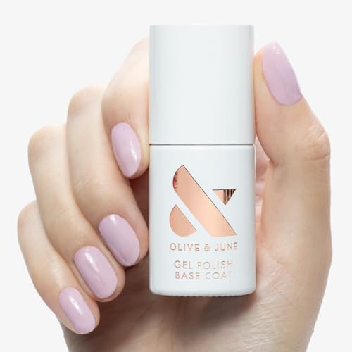 Olive & June Gel Polish Base Coat | Longest-Lasting Formula | Up to 21 Days of Wear | Damage-Free Removal | Salon-Quality Manicure, Pedicure at Home | Vegan, HEMA-Free, Cruelty-Free