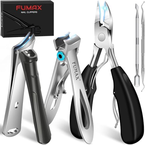 Toenail Clippers for Seniors Thick Toenails, Large Wide Opening Toe Nail Clippers for Men Thick Nails, Heavy Duty Sharp Slanted Nail Clippers Fingernail Clipper Gifts for Men Women