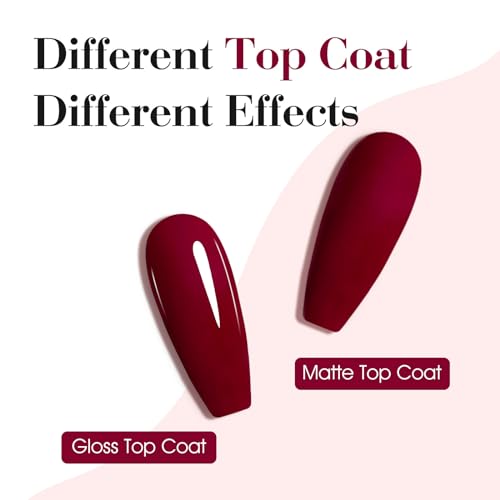 CANNI 6 Colors 9 ML Hema-Free Dark Red Gel Polish Set, Deep Cherry Red Burgundy Gel Nail Polish Blood Wine Red Color Kit, Soak Off LED Nail Gel Manicure Kit DIY at Home Salon Gifts