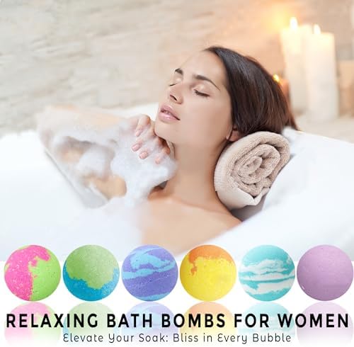 Bath Bombs for Women Gift Set - 24 Natural and Organic Bath Bombs with Essential Oils & Moisturizing Shea Butter, Spa Birthday Gift, Selfcare Gifts for Her, Women, Teen Girls, Kids, Bridesmaid Gift