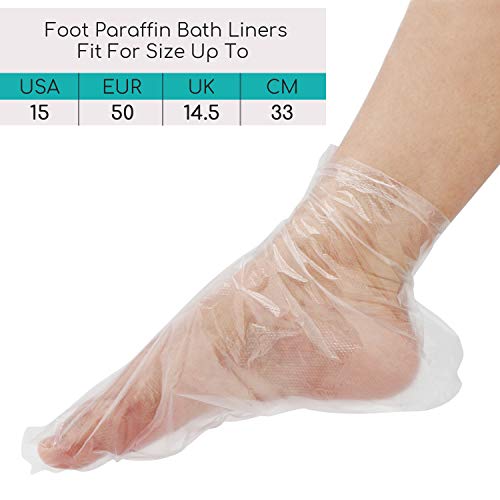 Segbeauty Paraffin Wax Liners, 200pcs Larger and Thicker Plastic Hand and Foot Bags, Plastic Paraffin Bath Mitt Glove and Sock Liners Paraffin Wax Mitts for Wax Treat-Ment Paraffin Machine