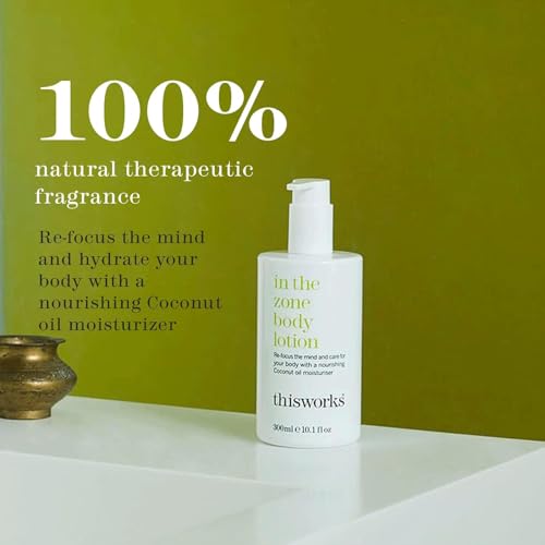 This Works In The Zone Body Lotion & Shower Gel Duo: Hydrating Moisturizer & Refreshing Body Wash with Essential Oils, Eucalyptus & Frankincense, Vegan, 10.1 oz Each