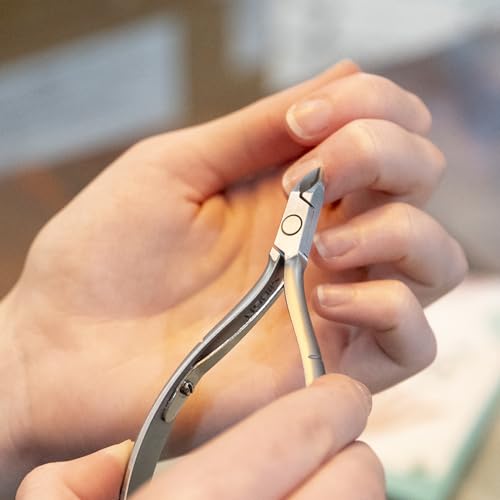 NGHIA Cuticle Nipper - D-04 JAW 14 | Stainless Steel | Durable and Sharp | Ergonomic Design | Grey Plated | Ideal for Salons and Home Use