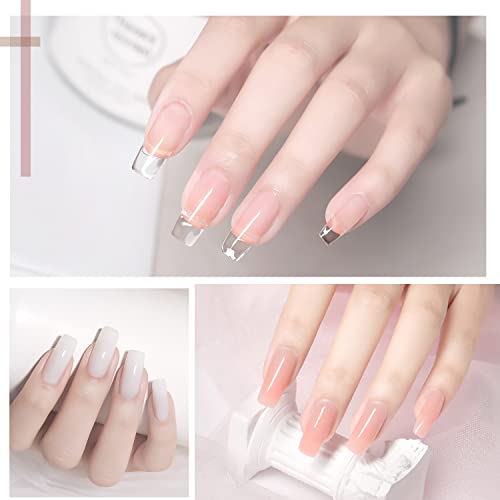 GAOY Poly Gel Set, Nail Extension Gel, 6 Colors Nude Pink Builder Nail Enhancement for Beginner & Professional Salon DIY