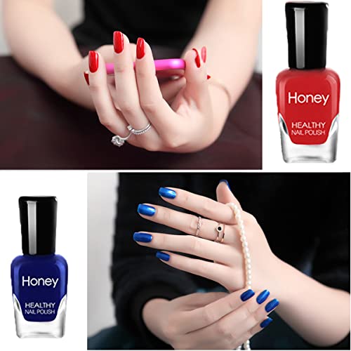 Non Toxic Nail Polish Set, Easy Peel Off and Fast Dry Nail Polish Set for Pack, Eco Friendly and Organic Water Based Nail Polish for Women,Teens(12 Bottles, 5ML)