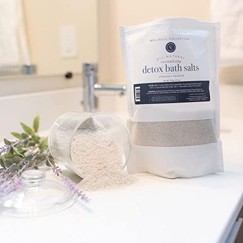 Rowe Casa Organics Detox Bath Salts with Health Boosting Magnesium and Bentonite Clay – Natural Bath Soak for Body Cleanse, Restore, and Relaxation, 35 Oz
