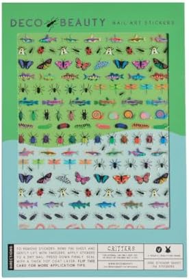 Critters Nail Stickers - Lightweight & Easy-to-Apply Nail Art with Cute & Trendy Designs - Durable & Long-Lasting Nail Stickers for Women, Ideal for DIY Manicures