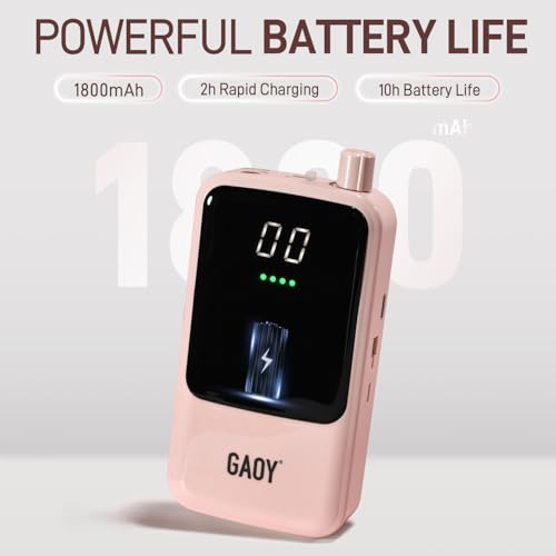 GAOY Rechargeable Cordless Nail Drill for Beginners, Electric Nail File with 12 Drill Bits and Sanding Band Set for Acrylic and Gel, Pink