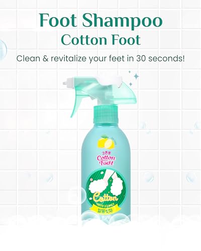 Cotton Foot - Foot Shampoo Soap (Lemon, 13fl oz) - Refreshing Cleanse Spray, Deodorizing Foot Care Wash. Foaming Wash, Easy to Use