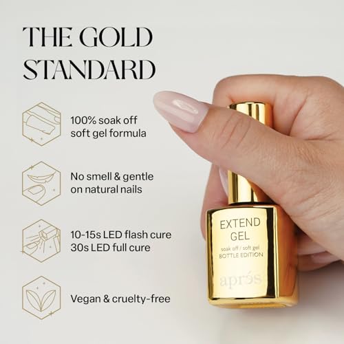 APRÉS Gel-X® Professional Nail Extension Bundle - Gold Bottle Extend Gel, pH Bonder, Non-Acidic Primer, 15 ml Set