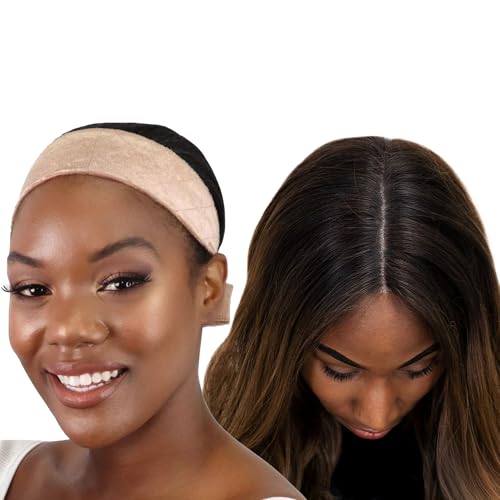 MILANO COLLECTION WiGrip, The Original Comfort Wig Grip Band, Adjustable Band for Glueless Support, Non-Slip Wig Grip Headbands, Tension-Free, One Size Fits All, Nude