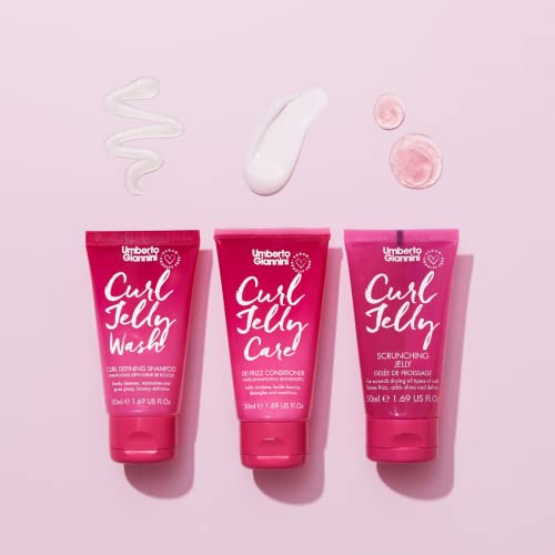 Umberto Giannini Curl Jelly Starter Kit - Travel Size Curl Scrunching Jelly, Shampoo & Conditioner