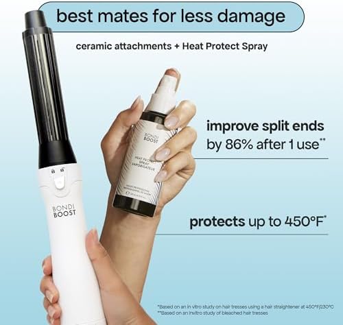 BONDIBOOST 6-in-1 Everlast Airstyler System - Wet to Dry Hair Styler, Hair Dryer Brush with Curlers, Round Brushes, Dryer & Concentrator Attachments, Versatile Heat & Airflow Settings + All Hair Types