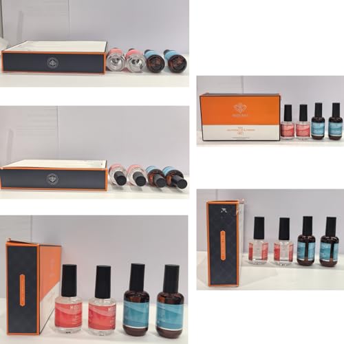 modelones 4 Pcs Nail Dehydrator and Primer, 15 ml Acid Free Natural Prep Dehydrate & Bond Primer Hema-Free Bonding for Nail Supplies