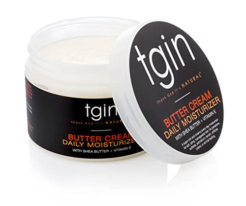 tgin Butter Cream Daily Moisturizer Duo For Natural, Dry, Curly Hair - Type 3c and 4c - Styler - 12 Oz - 2 PACK