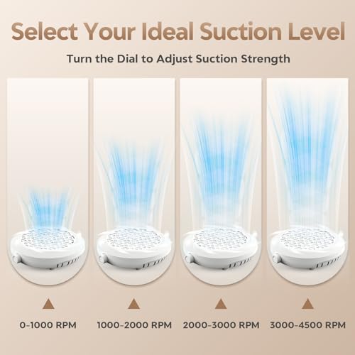 Nail Dust Collector, Compact Nail Dust Collector for Beginner, Vacuum Nail Fan Dust Collector with Reusable Filter for Acrylic Nail Polishing, Salon, Home, Training Classes