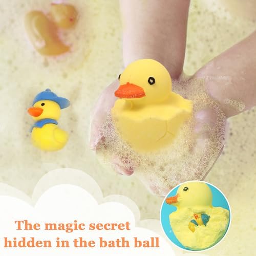 Bath Bombs for Kids with Surprise Inside,8 Pack Kids Bath Bombs Gift Set, Natural and Organic Bubble Bath Fizzy with Bath Toys, Birthday Gifts for Girls Boys