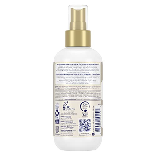 Dove Hair Therapy 7-in-1 Hairspray for Visibly Damaged Hair Miracle Mist + Vitamin C Leave-in Spray to Strengthen and Nourish 7.5 oz
