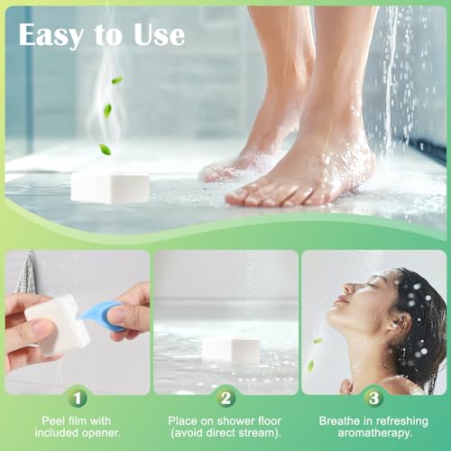 Eucalyptus Mint Shower Steamers 18 Pack - Includes Opener for Easy Opening, Eucalyptus for Shower, Aromatherapy Birthday Gifts for Women & Men, Essential Oil Bombs for Home Spa & Self Care Relaxation