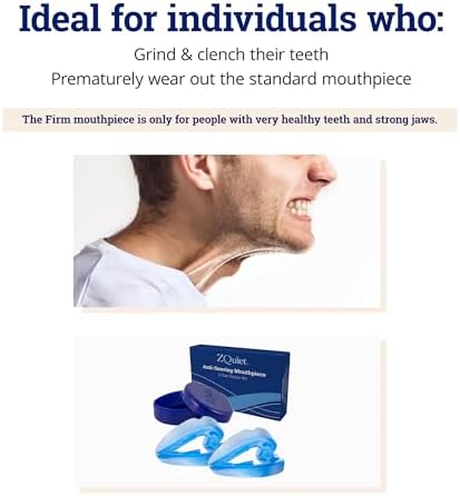 ZQuiet, Anti-Snoring Mouthpiece, Firm Size #2, Strong & Durable Mouthguard, Ideal for Those Prone to Teeth Grinding & Clenching, Made in USA, Size 2