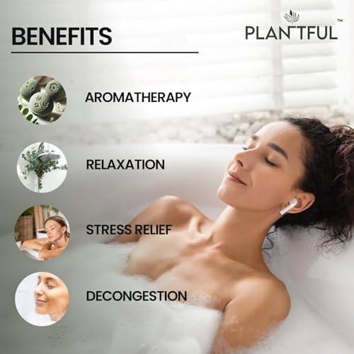 Plantful™ Organic Handmade Bath Bombs for Women, 12 Gift Sets, Large, Shea Butter Moisturizing, Essential Oils, Bubble Bath for Kids, Perfect Gifts for Women Men, Safe Bath Bombs for Kids