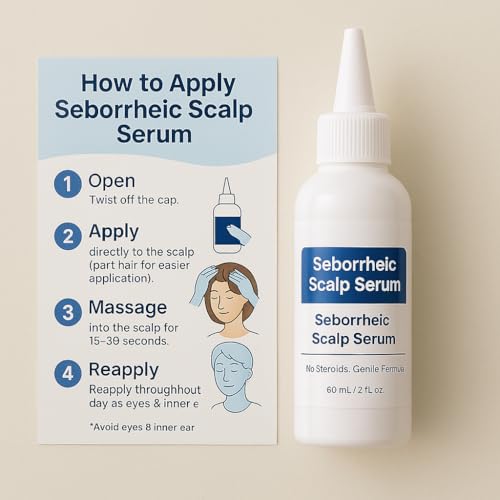 Seborrheic Scalp Serum 8X FAST ACTING - Soothing Redness Dermatitis - Fast-Acting Ointment for Scalp Face Chest and Body for Men and Women 1 Pack