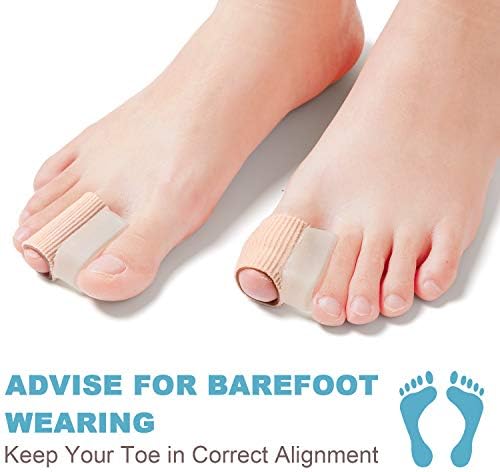 Povihome 6 Pack Gel Toe Spacer Separators(0.6'' Thick), Bunion Corrector for Overlapping Toe (1st/2nd Toe), Silicone Toe Spacers with Soft Gel Lining for Hallux & Bunion Pain Relief