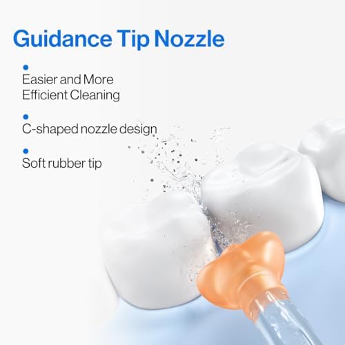 usmile Replacement Guidance Tip Nozzles for C10 Flosser – 2 Pack with Storage Case, Ideal for Braces & Dental Care