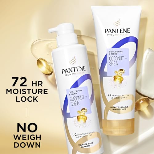 Pantene Pro-V Miracles Curl Define & Shine Coconut + Shea Sulfate-Free Shampoo 13.5 FL OZ