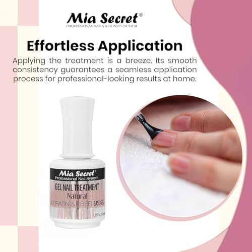 Mia Secret Professional Gel Nail Treatment Keratin Base & Top Gel 0.5 FLoz