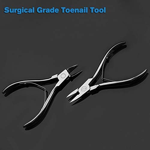 FERYES Toenail Clippers Straight Blade for Thick Toenails, Nail Clippers for Thick and Ingrown Nails - High Temperature Forging Stainless Steel Toe Nail Tools