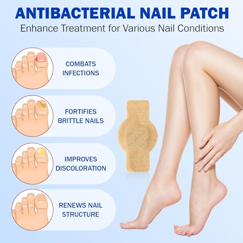 2Pack Fungal Nail Patches, Nail Fungus Patches for Toenail, Fingernail Fungus Treatment,Overnight Toe Nail Treatments for Damaged Nails Ingrown Toenail Foot Nails Repair and Care
