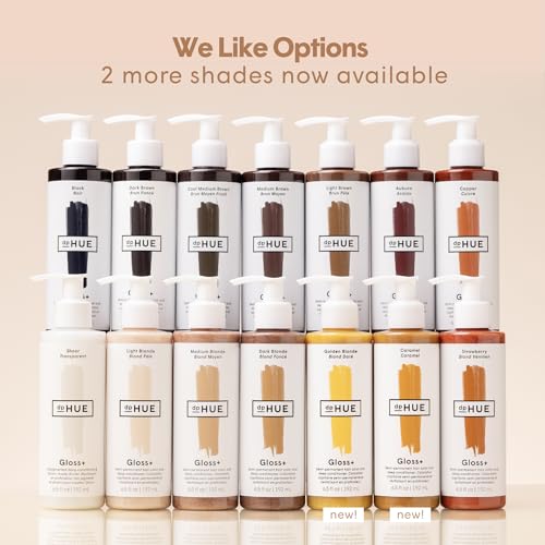 dpHUE Gloss+, Black - 6.5 oz (8-12 Applications) - Semi-Permanent Hair Color & Conditioner - Lasts Up to Eight Washes - Paraben, SLS & SLES Sulfate Free - Vegan, Leaping Bunny Certified