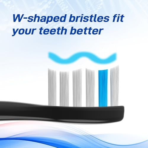 Toothbrush Heads Replacement Compatible with TAO Clean Electric Toothbrush, Black, 10 Pack