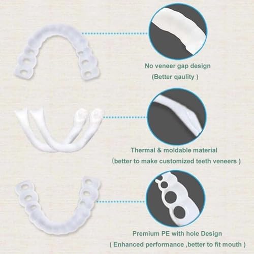 2 Pairs, Temporarily Adjustable for Men and Women, Regain Confidence