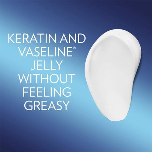 Vaseline Lotion, Healthy Hands Stronger Nails with Keratin 3-Pack – Intensive Care Hand Lotion with Petroleum Jelly, 3.4 Oz Ea