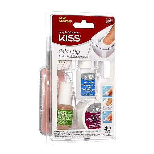 Kiss Salon Dip Prof Dipping System Acrylic Strength 40 Tip