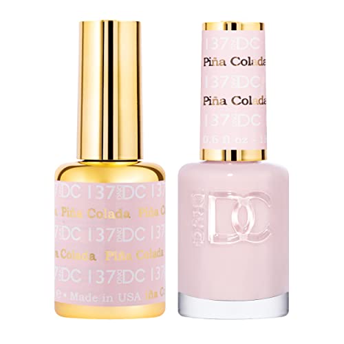 DND Gel Polish Set, Pink Nude Collection, UV/LED GelPolish and Air Dry Nail Lacquer, Matching Chip-Free Polish Duo, 0.5 Fl Oz Each