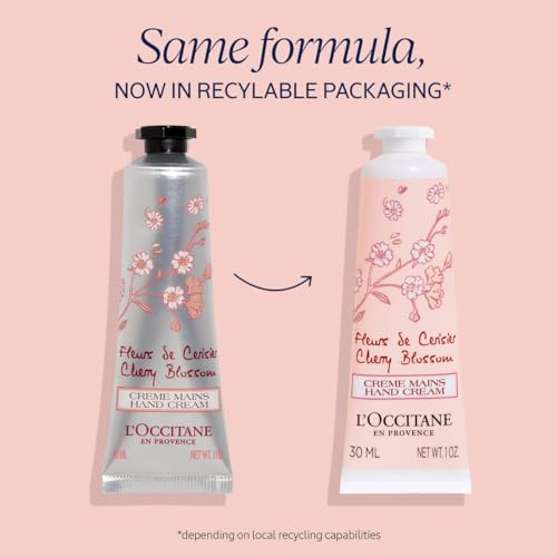 L'OCCITANE Hand Cream Nourishes & Protects Dry Hands with Shea Butter, Fast-Absorbing, Non-Greasy, Leaves Skin Moisturized & Soft, Vegan, Assorted Scents