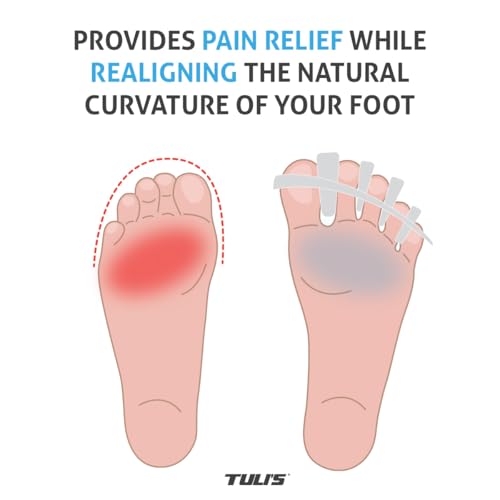 Tuli's Soft Moves Adjustable Toe Separators, Soft Silicone Toe Spacers for Alignment, Bunions, Hammertoes, Plantar Fasciitis, Yoga, and Morton’s Neuroma, One Size Fits All, White