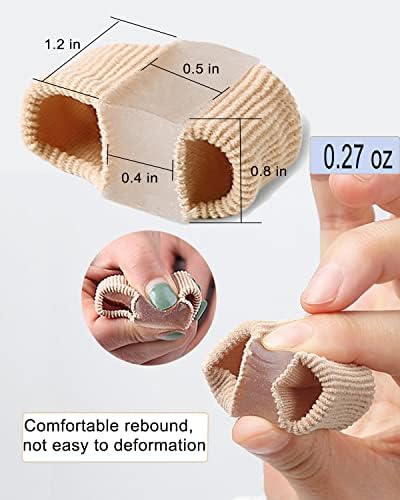 Bunion Toe Separators for Overlapping Toes Women Men, Gel Toe Spacers Bunion Corrector with 2 Loops for feet (4PC)