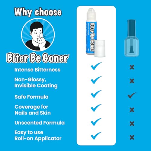 Nail Deterrent, Treatment for Kids and Adults, Non-Glossy Invisible Coating, Stop Nail Biting and Thumb Sucking Today, 0.3 Fl Oz