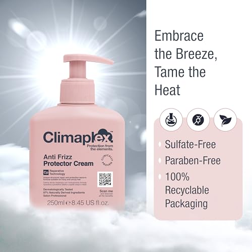 Anti Frizz Protector Cream - Shields from Heat and UV Damage - Promotes Healthy Scalp - Soothes and Improves Shine - Leaves Hair Silky Smooth - Vegan Friendly and Cruelty Free - 8.45 oz