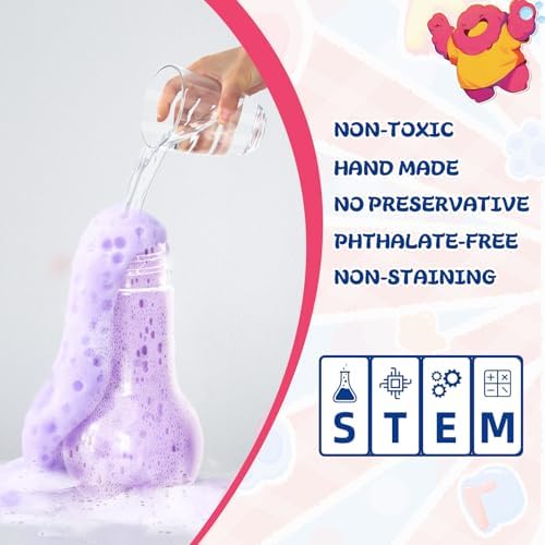 Bath Bomb Potions, 16 Pack Fizzy Bubble Bath Explosions, Cool Foam and Bubble Science Beaker for Bath, Fun Science & Magical Bath Time Buddy, Interactive Bath Bombs