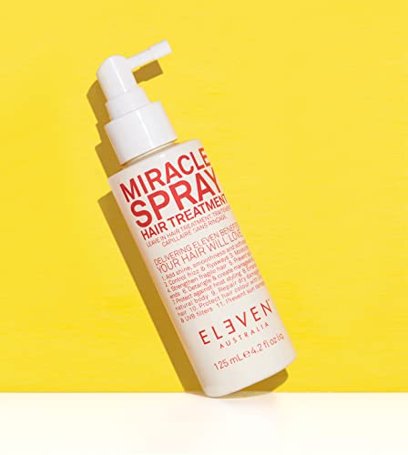 ELEVEN AUSTRALIA Miracle Spray Hair Treatment Leave-In Conditioner for Hydration, Frizz Control, Heat Protection & Strength – Lightweight, Nourishing Formula for All Hair Types - 4.2 Fl Oz