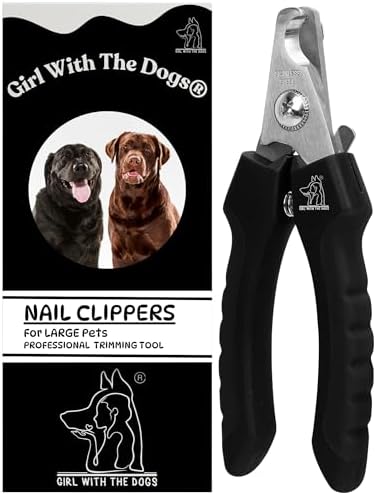 Pet Nail Clippers by Girl With The Dogs, Nail Clippers for Grooming and Claw Care for Cats/Dogs (Large)