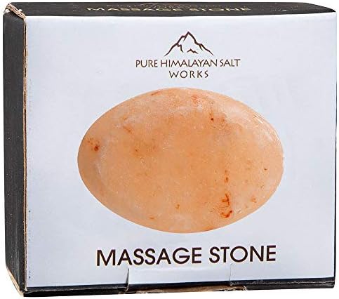 Flat Oval Massage Stone, Pink Crystal Hand-Carved Stone for Massage Therapy, Deodorant and Salt and Sugar Scrubs, 2.5” W x 3.5” L x 1” D (Pack of 6)