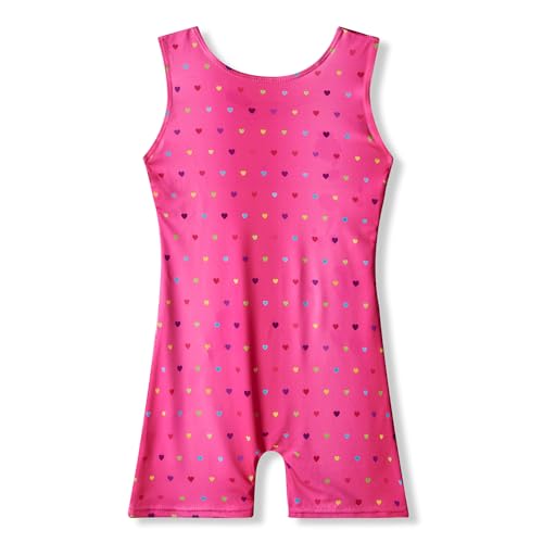 MYQFF Girls Gymnastics Apparel Leotards for Gymnastics Unitards Biketards Pink 2t 3t