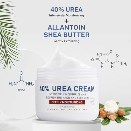 Urea Cream,40% Foot Care lotion for chapped heels, chapped heels, super, rough, dry, calloused feet, soften rough skin on feet 5.29 fl.oz for all skin